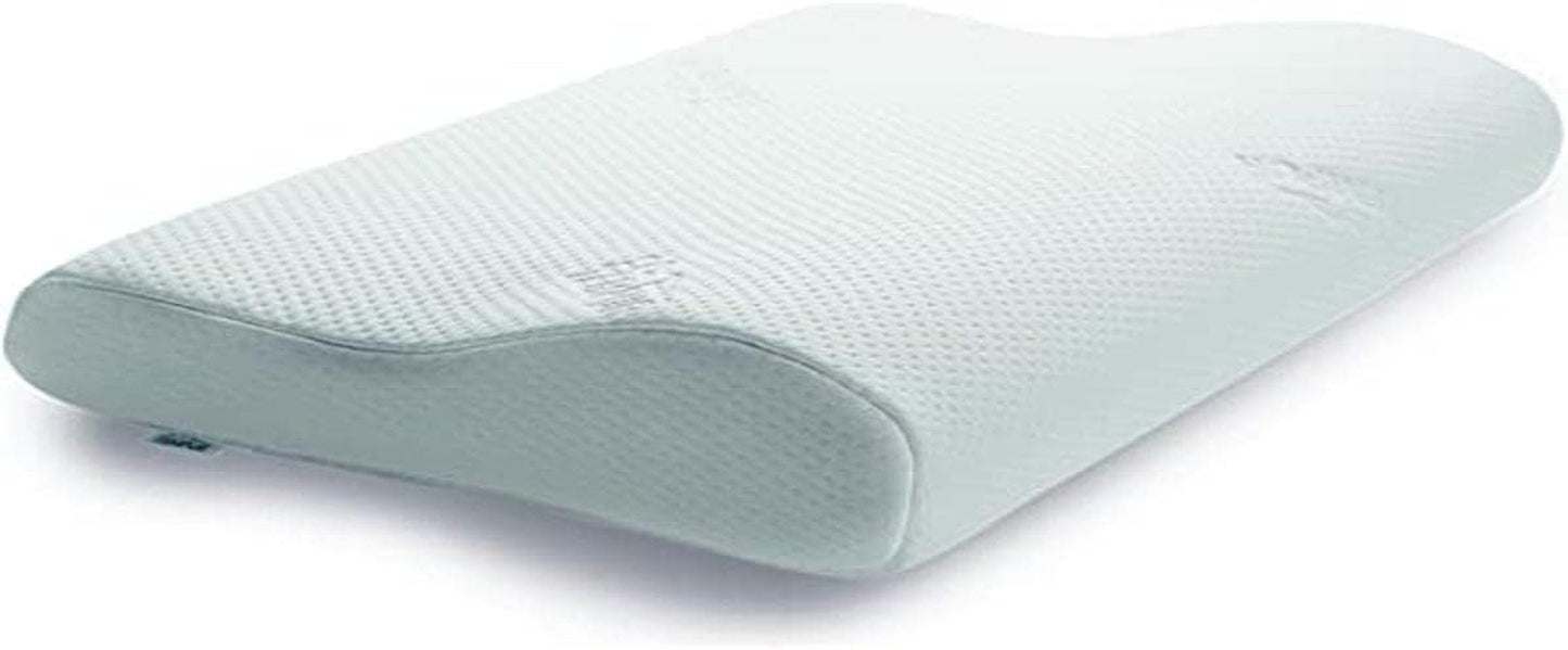 Pernă de dormit TEMPUR Original din spumă cu memorie, pernă ergonomică cu suport pentru gât pentru persoanele care dorm pe o parte și pe spate, senzație fermă, Queen M (61 x 31 x 10/7), alb