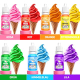 Colorant alimentar gel - Fidton 7 culori colorant alimentar foarte concentrat, decorațiuni comestibile pentru tort pentru fondant, colorant alimentar pentru colorarea ouălor, gogoșilor, macaroanelor - 10 ml