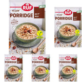 RUF Terci Vegan cu Nuci și Ovăz, fulgi de ovăz cu migdale, alune și semințe de in, preparare ușoară, într-un pachet practic de porții, 1 x 60 g
