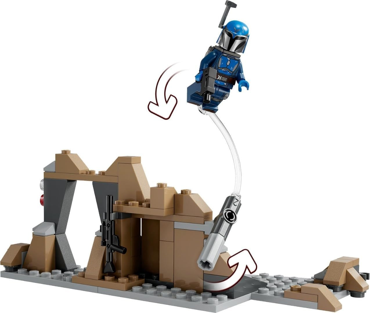 LEGO Star Wars: Mandalorian Ambush on Mandalore Battle Pack, jucărie de construcție de aventură pentru copii, set de acțiune de colecționat, idee de cadou pentru băieți și fete 75373 Seturi de constructie Besuche den LEGO-Store