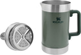 Presă de cafea STANLEY Classic Stay Hot 1.4L Verde Hammertone - Menține cafeaua caldă timp de 4 ore - Sedimente minime - Presă de cafea integrată din oțel inoxidabil - Fără BPA - Se poate spăla în mașina de spălat vase