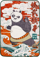 Silver Buffalo Garfield pătură pentru agățat, fleece, 114.3 X 152.4 cm Paturi si Cuverturi Silver Buffalo Kung Fu Panda
