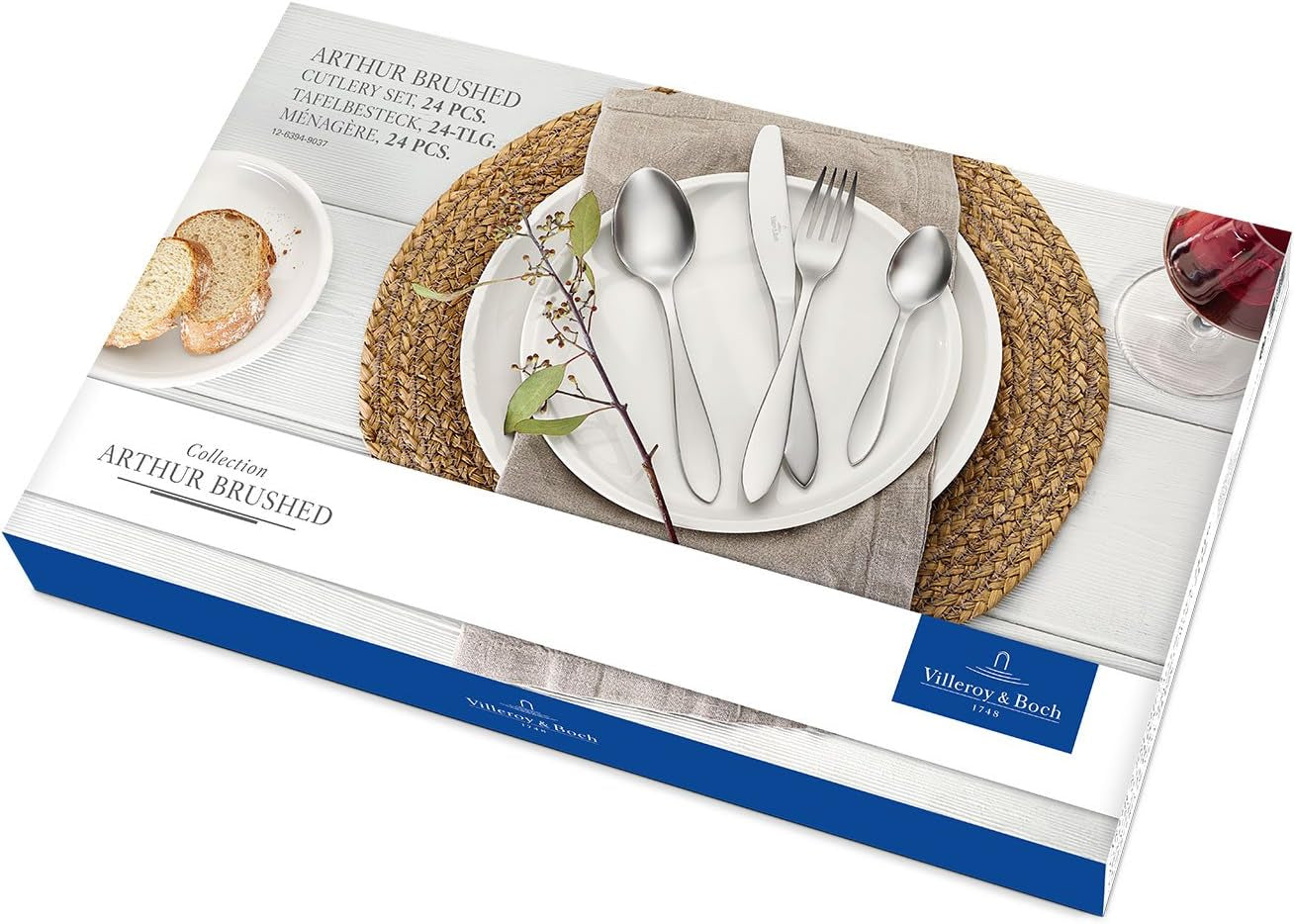 Villeroy And Boch Arthur Tacâmuri pentru 6 persoane, 24 piese, oțel inoxidabil Bucatarie Naty Shop