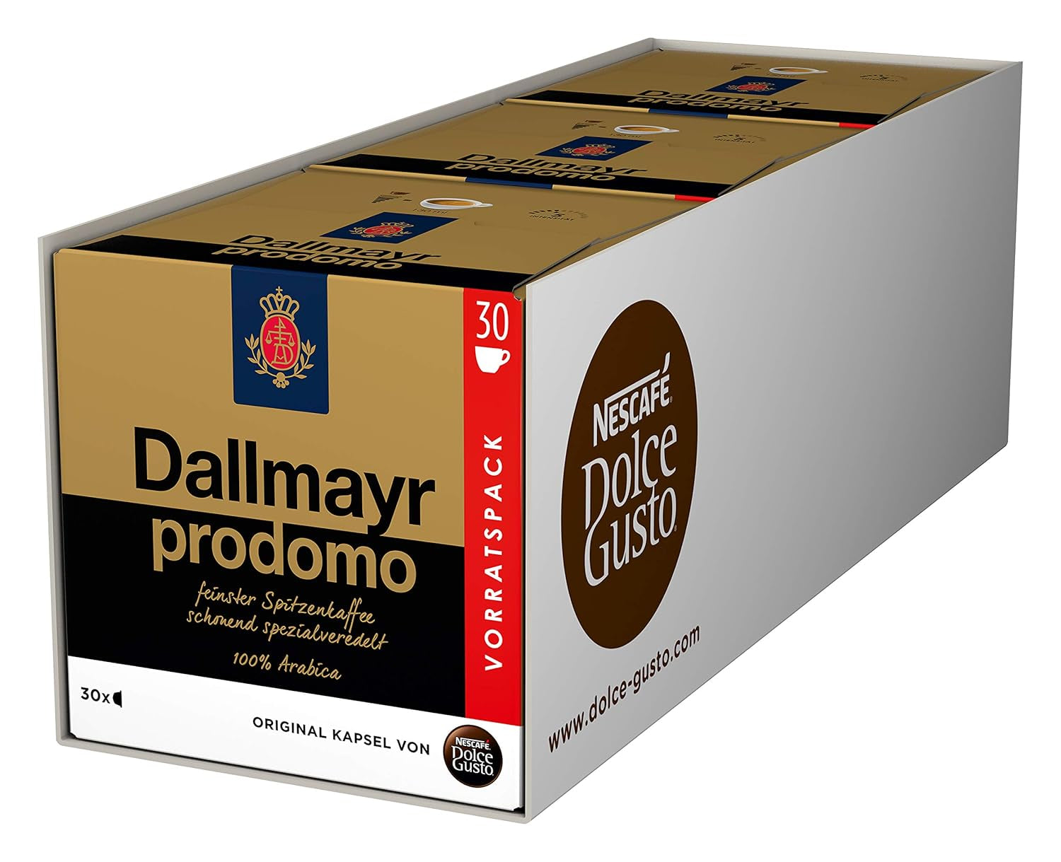 NESCAFÉ Dolce Gusto Café au Lait 96 Kaffeekapseln (ausgewählte Robusta Bohnen & Dallmayr Prodomo