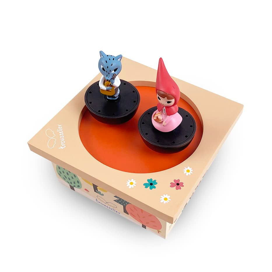 Trousselier - Scufița Roșie - Cutie muzicală dansantă - Cutie muzicală - Cadou ideal pentru naștere - 2 figurine detașabile - Ușor de manevrat - Muzica Primăvara de Vivaldi - Culoare Multicolor, S95095, mare Jucarii Bebe Naty Shop