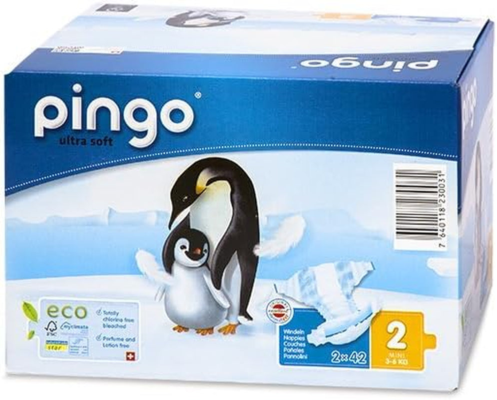 Scutece ecologice mărimea 1 nou-născut (2-5 kg), 1 pungă cu 27 de scutece
