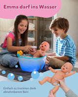 BABY Born Emma - păpușă bebeluș 43 cm - 10 funcții, inclusiv accesorii și saltea - Funcționează complet fără baterii - Potrivită pentru copii cu vârsta de 3 ani și peste