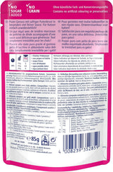 Vitakraft Poésie Délice, hrană umedă pentru pisici, hrană pentru pisici în sos, cu curcan, pachet vrac, fără zahăr adăugat sau cereale (23 x 85g)