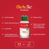 Diete.Tic, Îndulcitor lichid cu stevie, zero calorii, pachet convenabil de 3 x 50 ml (1000 picături), fără gluten, fără conservanți, excelent pentru îndulcirea băuturilor, iaurturilor și salatelor de fructe
