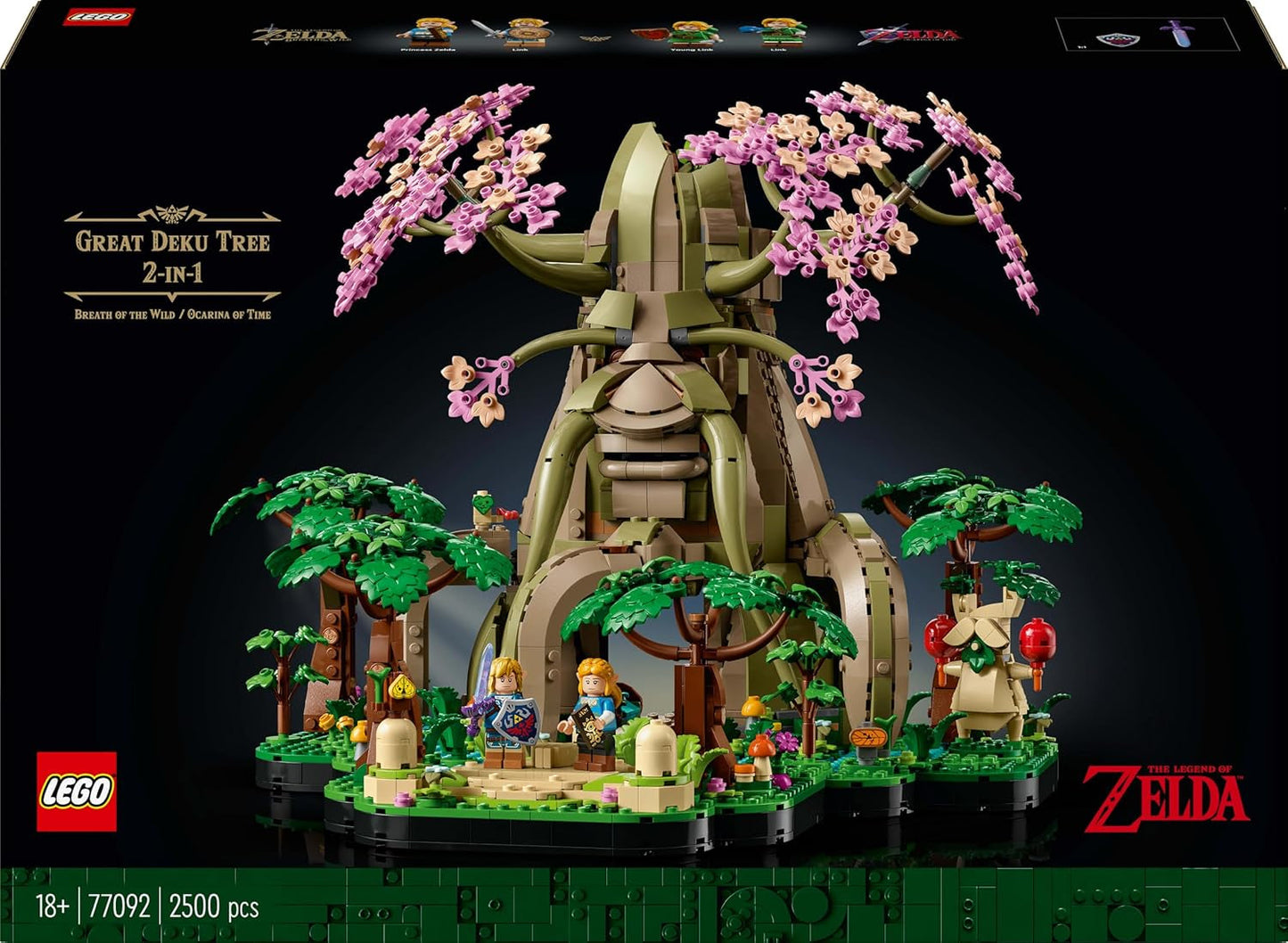 LEGO The Legend of Zelda Deku Tree 2-In-1 - piesă de colecție cu prințesa Zelda și 3 minifigurine Link - set de construcție pentru adulți și idee de cadou pentru fanii jocurilor video - 77092 Seturi de constructie Besuche den LEGO-Store