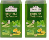 Ahmad Tea - Ceai verde - Pliculețe de ceai ambalate individual, cu aromă sigilată, conținând 2 g de ceai per porție - 20 de pliculețe de ceai cu bandă