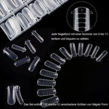 Set de 120 de forme duble pentru unghii, șabloane pentru extensii de unghii cu pensulă roz cu două capete, clemă pentru vârful unghiilor, separator de degete din burete și pilă de unghii pentru unghii Polygel