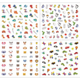Autocolante de unghii pentru copii și fete, peste 600 de modele, animale, fructe, dinozauri, mașini, flori, autoadezive 3D, autocolante pentru unghii pentru copii, petrecere de ziua de naștere, cadou de salon de unghii cu ceai și spa