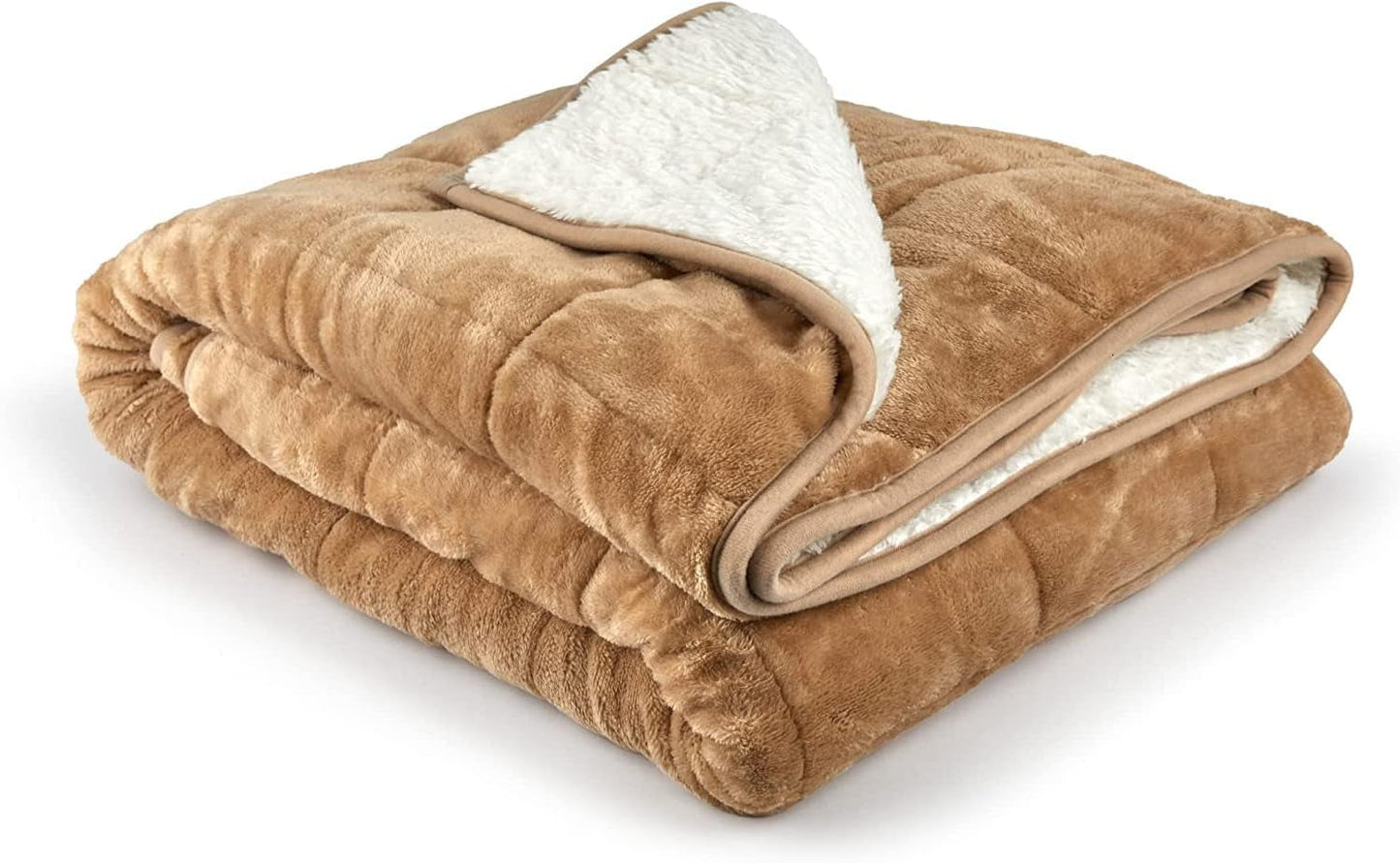 Emma Barclay Pătură Sherpa cu greutate, 127 X 152 cm, Blush Pink Paturi si Cuverturi Emma Barclay Taupe 50X60" (127X152Cm)