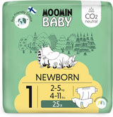 Scutece Moomin Baby Eco, mărimea 3, 5-8 kg, 48 bucăți, scutece premium moi | Moi și prietenoase cu pielea, respirabile, absorbante, fără substanțe chimice inutile |