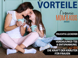 VITSTORM® BIO TEE Mom &amp; Kids – Ceai pentru femei și alăptare – Rooibos, mere, fenicul, melisă, alchemilla, căpșuni – Ceai relaxant - Fructat și delicios - Fără cofeină - Ceai din plante 100 g