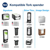 Șervețel dispenser Tork Xpressnap Extra Soft Nature N4, Premium, 1/2 ori 2 straturi, 21,3 cm X 16,5 cm, 8 × 1.000 șervețele, 12880