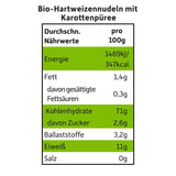 Tăiței vegetali organici Freche Freunde „Morcov”, cu 25% conținut de legume, vegani, pachet de 6 (6 x 300 g)