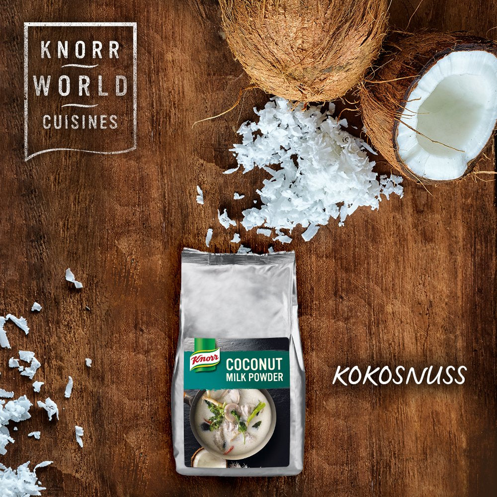 Knorr Kokosmilch Pulver (Milk Powder aus 20 frischen Kokosnüssen, ergibt 6,6 Liter Kokosmilch) 1er Pack (1 x 1 kg)