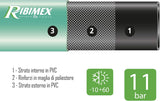 Furtun de scurgere plat verde Ribiland 04254