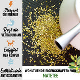 ORIGEENS BIO YERBA MATE CU LĂMÂIE ȘI GHIMBIR 200 G - Ceaiul energizant I Ceai Yerba Mate bio neprăjit, frunze, fără tulpini și praf