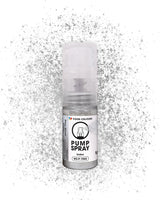 Spray alimentar cu sclipici comestibil NOUĂ pompă SILVER SHIMMERING 5G cu pudră metalică pentru decorarea rapidă și eficientă a prăjiturilor, cremelor, jeleurilor, pralinelor, decorațiunilor din ciocolată și zahăr