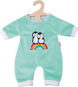 Heless 1181 - Salopă pentru păpușă cu design de pinguin cu buline, confecționată din velur moale cu broderie de înaltă calitate, mărimea 28 - 35 cm