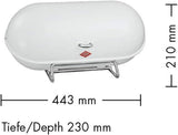 Coș pentru pâine WESCO Breadboy cu capac articulat fără zăngănit, de culoare roșie, din tablă de oțel acoperită cu pulbere, găuri de ventilație și mâner robust Cutii depozitare alimente Naty Shop