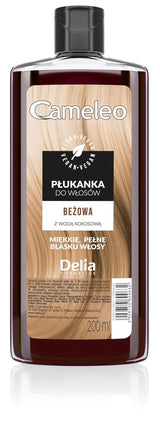 Cameleo - Tonic pentru păr roz cu apă de trandafiri, fără nuanță galbenă, culoare semipermanentă pentru păr - pentru păr blond și gri - culoare și îngrijire - fără parabeni | 200 ml Vopsea pentru par Naty Shop Bej 200 Ml (1 pachet)