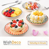 Farfurii pentru tort, set de 6; farfurii mici pentru desert (15 cm); farfurii pentru salată din porțelan; farfurii colorate pentru micul dejun; farfurii mini pentru paste, fructe, pâine