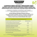 Linte roșie organică, crăpată, 5 kg, leguminoase organice decojite și crăpate, nu necesită înmuiere, sursă de proteine și fibre, pachet economic