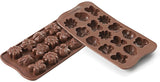Silikomart 199199, matrita pentru ciocolata, model de Primavara, 15 praline, Maro Bucatarie Naty Shop