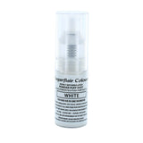Spray pudră cu pompă Sugarflair, alb - colorant alimentar pentru decorarea torturilor, spray fără aerosoli pentru torturi, brioșe și multe altele - 10 g