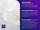 Pernă Traumnacht aloe vera cu husă confortabilă din microfibră moale catifelată, 40X80 cm, certificată Oeko-Tex, produsă în conformitate cu standardul de calitate german Perne standard Naty Shop