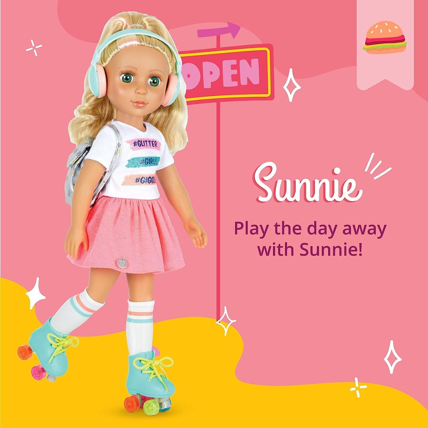 Glitter Girls - Păpuși Sunnie - Păpușă articulată Sunnie 36 cm - Păr blond și ochi verzi - Jucărie pentru copii de la 3 ani în sus