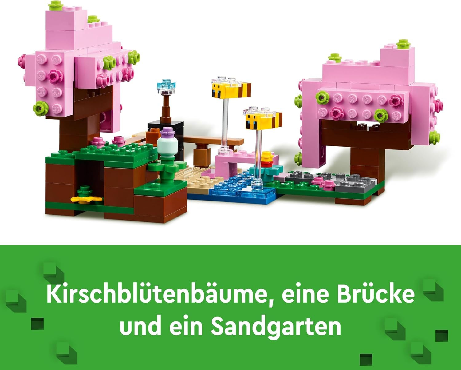 LEGO Minecraft Livada de cireși în floare, grădină de jucărie de explorat cu Sunny, Sniffer, Zombie și albine, cadou pentru gameri, pentru băieți și fete de la 8 ani 21260 Seturi de constructie Besuche den LEGO-Store