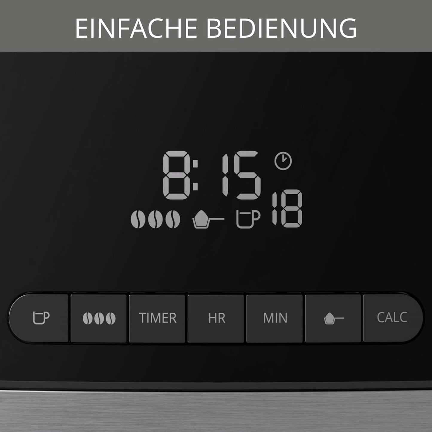 Espressor Krups KM8328 Grind cu râșniță | Cronometru 24 de ore | Recipient boabe 180 g | Capacitate 1,25 l pentru până la 15 cești de cafea | Funcție de oprire automată | 3 setări de măcinare | Negru