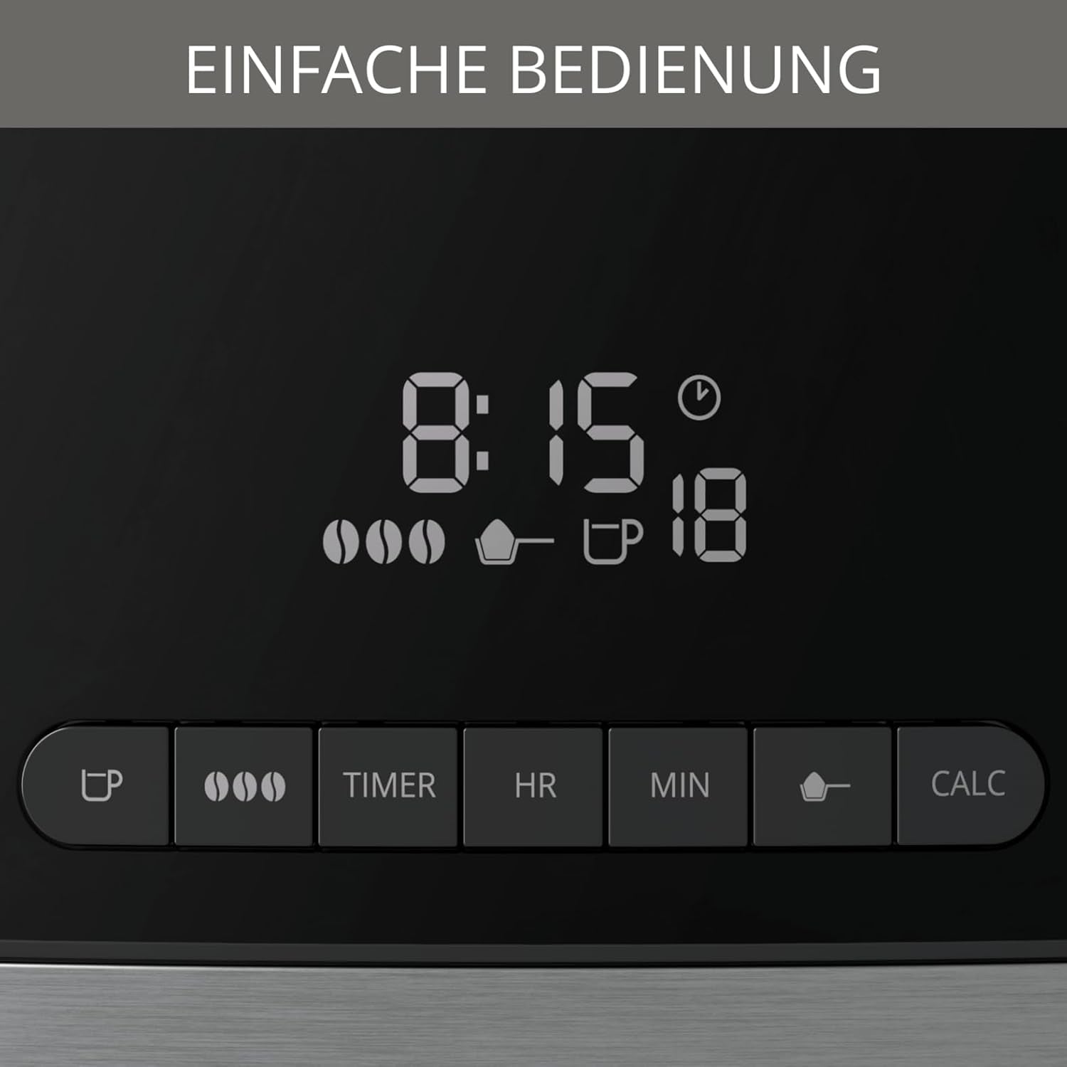 Espressor Krups KM8328 Grind cu râșniță | Cronometru 24 de ore | Recipient boabe 180 g | Capacitate 1,25 l pentru până la 15 cești de cafea | Funcție de oprire automată | 3 setări de măcinare | Negru