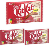 Batoane mini de ciocolată Nestlé, batoane crocante cu ciocolată cu lapte și napolitană crocantă, pachet de 3 (1 x 217g)