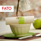 Fato - Șervețele de hârtie de unică folosință naturale pliate 4 ori, ecologice, pachet de 40 de șervețele, mărimea 38X38, 2 straturi, 100% hârtie reciclată