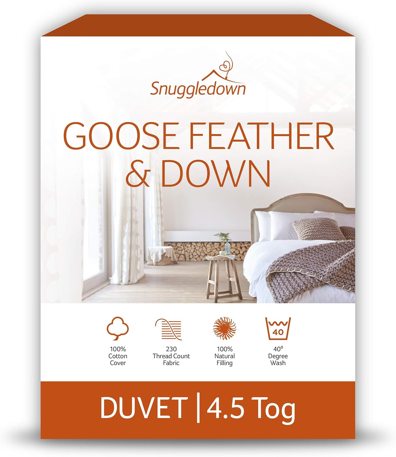 Plapumă pentru alergii Snuggledown Freshwash, 13,5 Tog Winter Warm, bumbac, alb, pat single Plapumi si pilote Naty Shop Pat dublu 4.5 Tog
