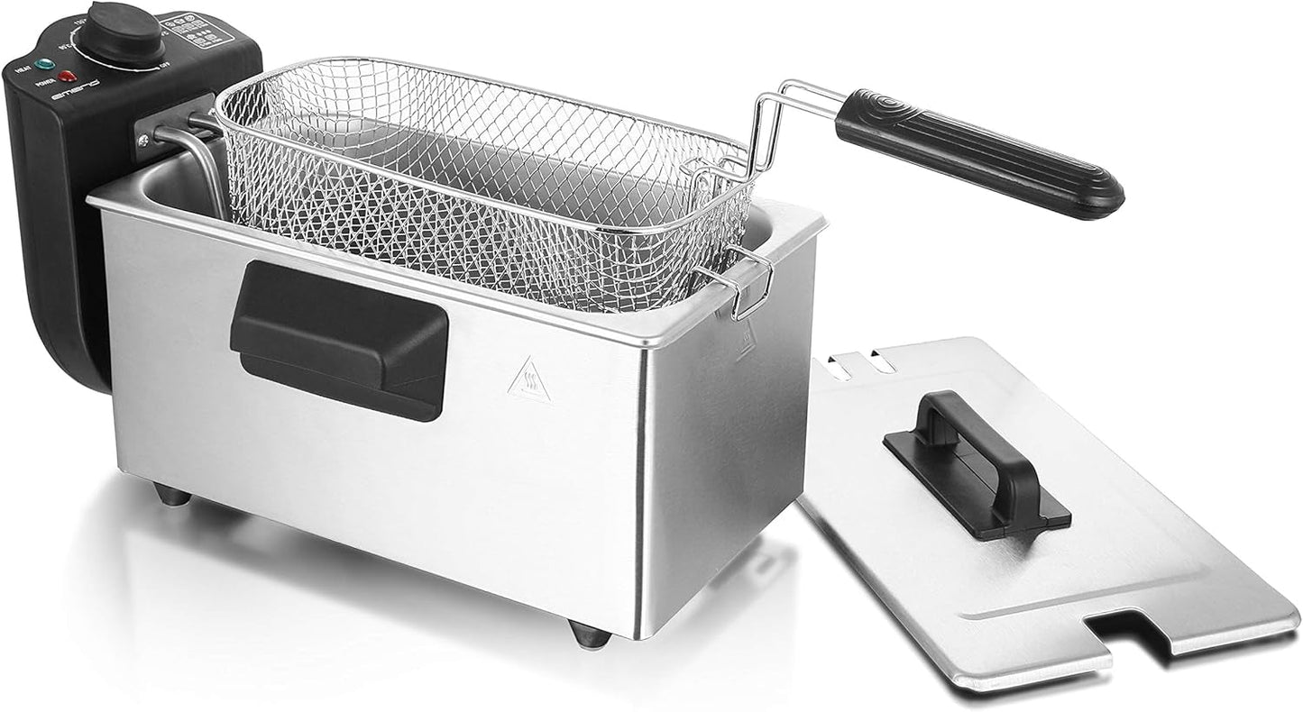 Friteuză cu ulei Emerio 3.0L cu tehnologie Cold Zone, 2000 W Electrocasnice Naty Shop