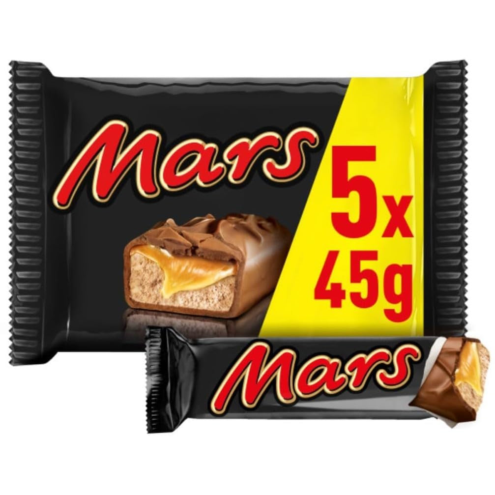 Batoane de ciocolată Mars, caramel, ciocolată, 1 pachet de 5 batoane (1 x 225 g)