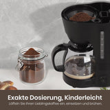 Espressor de cafea cu filtru 1,25 l pentru 10 cești de cafea cu filtru, carafă din sticlă lavabilă în mașina de spălat vase, termos, sistem anti-picurare, oprire automată, 600 W, protecție la fierbere fără apă pentru acasă și birou