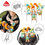 Fehn Activity Spiral Sleeping Forest - jucărie de cărucior pentru pipăit și prindere - jucărie pentru copii pentru pat, parc, cărucior pentru sugari și scaun auto - jucărie de activitate motorie pentru bebeluși și copii mici de la 0+ luni Jucarii Bebe Naty Shop