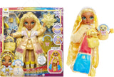 Rainbow High Winter Wonderland - Sunny (Galben) - Păpușă la modă de 28 cm, cu zăpadă magică ascunsă care se umflă cu apă, cu set de om de zăpadă, potrivită pentru copii 4-12 ani și colecționari