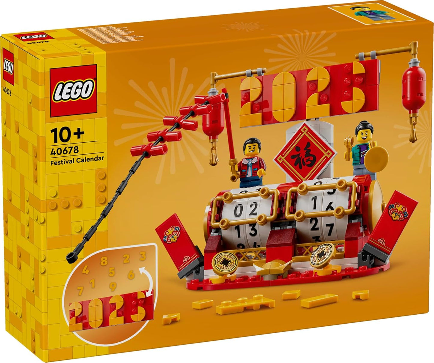 Calendar de vacanță LEGO, cadou de vacanță chineză pentru băieți și fete, set de construcție pentru Anul Nou Lunar, permite copiilor să se joace imaginativ, jucărie festivă, decorare de Anul Nou Chinezesc 40678 Seturi de constructie Besuche den LEGO-Store