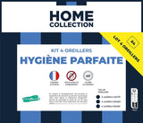 Bleu Câlin Home Collection Set de 4 perne Cliniguard Anti-Mite White 60X60 Cm Perne standard Naty Shop