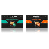 Espresso Forte 50 Pads für professional Nespresso Maschine - 7/10 Intensität - UTZ-zertifiziert & Espresso Decaffeinato 50 Pads für professional Nespresso Maschine - 7/10 Intensität