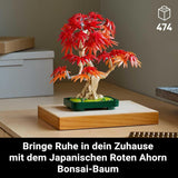 LEGO Botanicals Arțar roșu japonez - Arbore Bonsai - Kit plantă artificială cu frunze roșii și portocalii, plus bol - Decor pentru casă - Idee cadou pentru adulți - 10348 Seturi de constructie Besuche den LEGO-Store